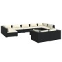 Set de muebles de jardín 10 pzas cojines ratán sintético negro de , Conjuntos de jardín - Ref: Foro24-3102063, Precio: 1,00 €...