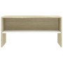 White and oak plywood TV cabinet 80x40x40 cm by vidaXL, TV Furniture - Ref: Foro24-800059, Price: 34,69 €, Discount: %