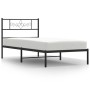 Bed frame with black metal headboard 100x200 cm by , Beds and slatted bases - Ref: Foro24-355262, Price: 73,99 €, Discount: %