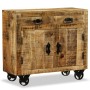 Cómoda con 2 cajones y 1 armario de madera rugosa de mango de , Aparadores - Ref: Foro24-243988, Precio: 287,96 €, Descuento: %