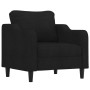 Sofagarnitur mit Kissen 3-teilig aus schwarzem Stoff von , Sofas - Ref: Foro24-3201790, Preis: 738,62 €, Rabatt: %