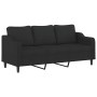 Sofagarnitur mit Kissen 3-teilig aus schwarzem Stoff von , Sofas - Ref: Foro24-3201790, Preis: 738,62 €, Rabatt: %