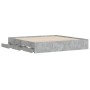 Cama con cajones madera ingeniería gris hormigón 160x200 cm de , Camas y somieres - Ref: Foro24-3207262, Precio: 178,08 €, De...