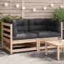 Corner sofas with cushions 2 pcs solid pine wood by , Modular outdoor sofas - Ref: Foro24-838069, Price: 167,75 €, Discount: %