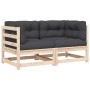 Corner sofas with cushions 2 pcs solid pine wood by , Modular outdoor sofas - Ref: Foro24-838069, Price: 167,75 €, Discount: %