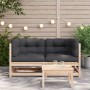 Corner sofas with cushions 2 pcs solid pine wood by , Modular outdoor sofas - Ref: Foro24-838069, Price: 167,75 €, Discount: %