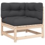 Corner sofas with cushions 2 pcs solid pine wood by , Modular outdoor sofas - Ref: Foro24-838069, Price: 167,75 €, Discount: %