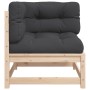 Corner sofas with cushions 2 pcs solid pine wood by , Modular outdoor sofas - Ref: Foro24-838069, Price: 167,75 €, Discount: %