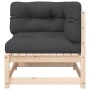 Corner sofas with cushions 2 pcs solid pine wood by , Modular outdoor sofas - Ref: Foro24-838069, Price: 167,75 €, Discount: %