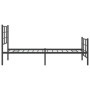 Bed frame with headboard and black metal footboard 80x200 cm by , Beds and slatted bases - Ref: Foro24-355570, Price: 70,99 €...