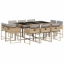 Set comedor de jardín 11 pzas con cojines ratán sintético beige de , Conjuntos de jardín - Ref: Foro24-3211392, Precio: 589,9...