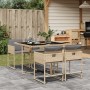 5-piece garden dining set with beige synthetic rattan cushions by , Garden sets - Ref: Foro24-3211260, Price: 289,14 €, Disco...