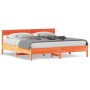 Estructura cama con cabecero madera pino marrón cera 180x200 cm de , Camas y somieres - Ref: Foro24-3216205, Precio: 202,40 €...