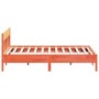 Estructura cama con cabecero madera pino marrón cera 180x200 cm de , Camas y somieres - Ref: Foro24-3216205, Precio: 202,40 €...