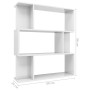 Estantería/divisor de espacios blanco brillante 80x24x96 cm de vidaXL, Librerías y estanterías - Ref: Foro24-800087, Precio: ...