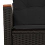 2-seater garden sofa with black synthetic rattan cushions by , Outdoor sofas - Ref: Foro24-365993, Price: 183,57 €, Discount: %