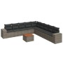 Set de sofás de jardín 10 pzas con cojines ratán sintético gris de , Conjuntos de jardín - Ref: Foro24-3225493, Precio: 621,9...