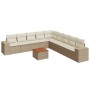 Gartensofa-Set mit beigen Kissen, 10-teilig, synthetisches Rattan von , Gartensets - Ref: Foro24-3225491, Preis: 789,90 €, Ra...