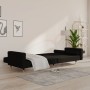 Sofá cama de 2 plazas con dos almohadas terciopelo negro de , Sofás - Ref: Foro24-375752, Precio: 254,80 €, Descuento: %