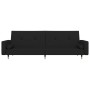 Sofá cama de 2 plazas con dos almohadas terciopelo negro de , Sofás - Ref: Foro24-375752, Precio: 254,80 €, Descuento: %