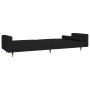 Sofá cama de 2 plazas con dos almohadas terciopelo negro de , Sofás - Ref: Foro24-375752, Precio: 254,80 €, Descuento: %