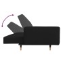 Sofá cama de 2 plazas con dos almohadas terciopelo negro de , Sofás - Ref: Foro24-375752, Precio: 254,80 €, Descuento: %