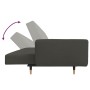 2-seater sofa bed with two dark gray velvet pillows by , Sofas - Ref: Foro24-375750, Price: 229,95 €, Discount: %