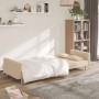 Sofá cama de 2 plazas con dos almohadas tela color crema de , Sofás - Ref: Foro24-375802, Precio: 254,22 €, Descuento: %