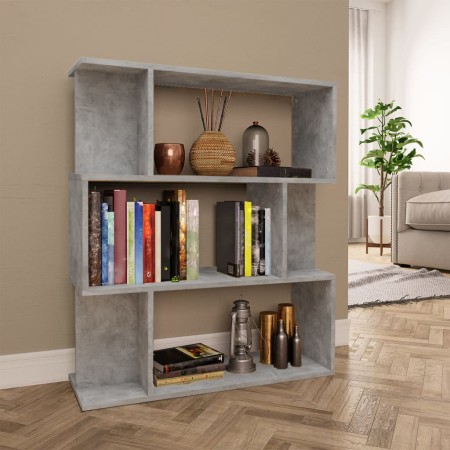 Betongraues Sperrholzregal 80x24x96cm von vidaXL, Bücherregale und Regale - Ref: Foro24-800085, Preis: 54,99 €, Rabatt: %