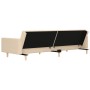 Sofá cama de 2 plazas con dos almohadas tela color crema de , Sofás - Ref: Foro24-375802, Precio: 254,22 €, Descuento: %