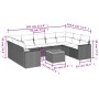 10-piece garden sofa set with gray synthetic rattan cushions by , Modular outdoor sofas - Ref: Foro24-3224268, Price: 631,86 ...