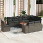 11-piece garden sofa set and gray synthetic rattan cushions by , Garden sets - Ref: Foro24-3225500, Price: 690,69 €, Discount: %