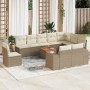 11-teiliges Gartensofa-Set mit beigen synthetischen Rattankissen von , Gartensets - Ref: Foro24-3225498, Preis: 830,64 €, Rab...