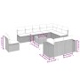 11-teiliges Gartensofa-Set mit beigen synthetischen Rattankissen von , Gartensets - Ref: Foro24-3225498, Preis: 830,64 €, Rab...