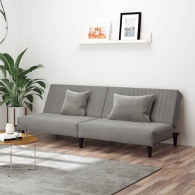 2 seater light gray velvet sofa bed by , Sofas - Ref: Foro24-375926, Price: 214,32 €, Discount: %