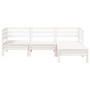 3-seater garden sofa with white pine wood footrest by , Modular outdoor sofas - Ref: Foro24-838055, Price: 207,99 €, Discount: %