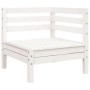 3-seater garden sofa with white pine wood footrest by , Modular outdoor sofas - Ref: Foro24-838055, Price: 207,99 €, Discount: %