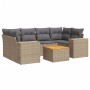 7-teiliges Gartensofa-Set und beige synthetische Rattankissen von , Gartensets - Ref: Foro24-3257676, Preis: 549,16 €, Rabatt: %