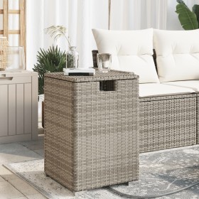 Gray rattan covered table for propane cylinder 40x40x60 cm by , Garden tables - Ref: Foro24-366296, Price: 108,86 €, Discount: %