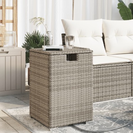 Gray rattan covered table for propane cylinder 40x40x60 cm by , Garden tables - Ref: Foro24-366296, Price: 108,82 €, Discount: %