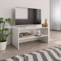 Mueble de TV madera contrachapada blanco brillante 80x40x40 cm de vidaXL, Muebles TV - Ref: Foro24-800060, Precio: 52,36 €, D...