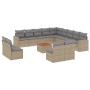 Set sofás de jardín 14 pzas con cojines ratán sintético beige de , Sofás modulares de exterior - Ref: Foro24-3224379, Precio:...