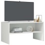 Mueble de TV madera contrachapada blanco brillante 80x40x40 cm de vidaXL, Muebles TV - Ref: Foro24-800060, Precio: 52,36 €, D...