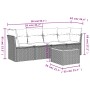 5-piece garden furniture set and black synthetic rattan cushions by , Garden sets - Ref: Foro24-3223472, Price: 269,13 €, Dis...