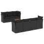 8-teiliges Gartensofa-Set und schwarze synthetische Rattankissen von , Gartensets - Ref: Foro24-3223500, Preis: 510,55 €, Rab...