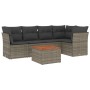 6-piece garden furniture set and gray synthetic rattan cushions by , Garden sets - Ref: Foro24-3223631, Price: 371,36 €, Disc...