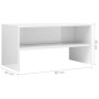 Mueble de TV madera contrachapada blanco brillante 80x40x40 cm de vidaXL, Muebles TV - Ref: Foro24-800060, Precio: 52,36 €, D...