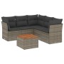 6-piece garden furniture set and gray synthetic rattan cushions by , Garden sets - Ref: Foro24-3223638, Price: 372,39 €, Disc...