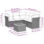 6-piece garden furniture set and gray synthetic rattan cushions by , Garden sets - Ref: Foro24-3223638, Price: 372,39 €, Disc...