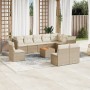 11-teiliges Gartensofa-Set mit beigen synthetischen Rattankissen von , Gartensets - Ref: Foro24-3223699, Preis: 777,27 €, Rab...